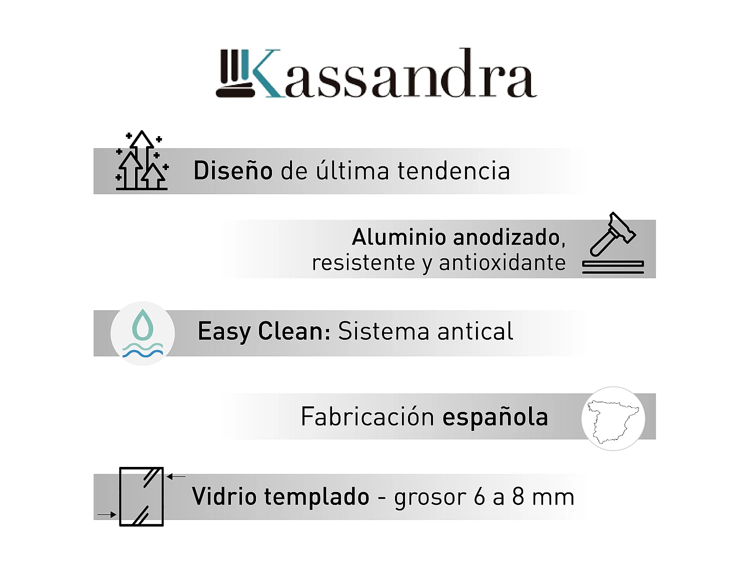 Panel fijo de ducha + Puerta abatible GIRO Cristal serigrafiado