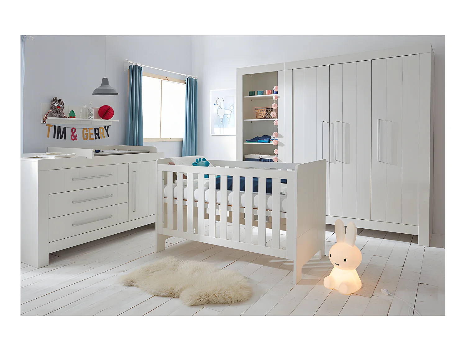 Lit bébé évolutif Calmo Blanc