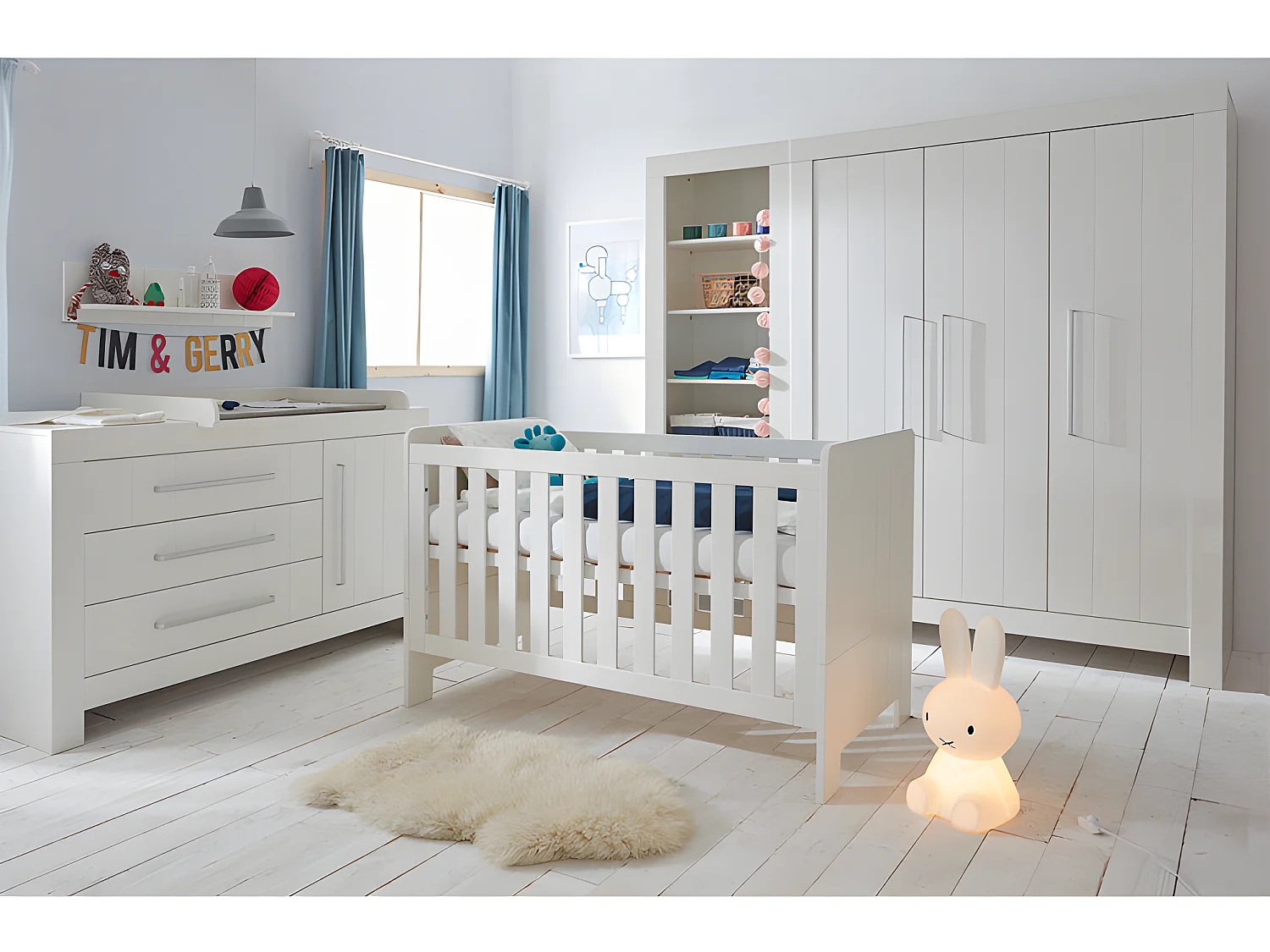 Lit bébé évolutif Calmo Blanc