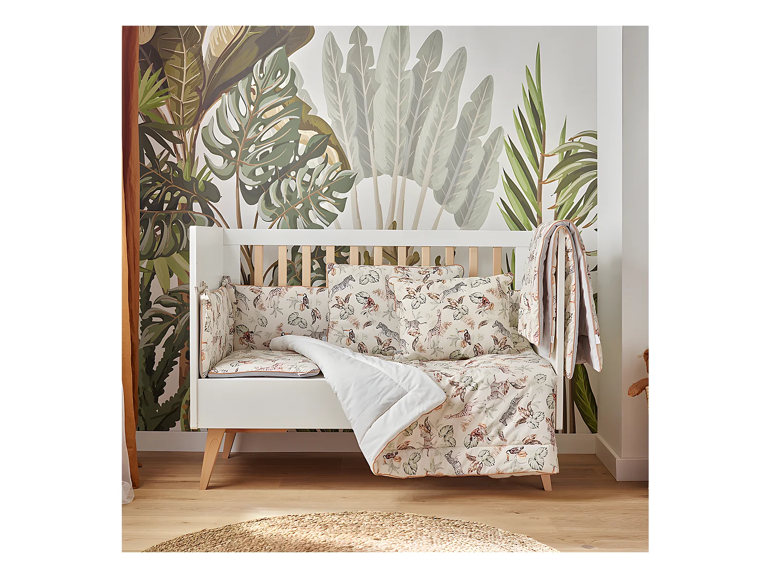 Lit évolutif 60x120 Swing - Blanc et bois