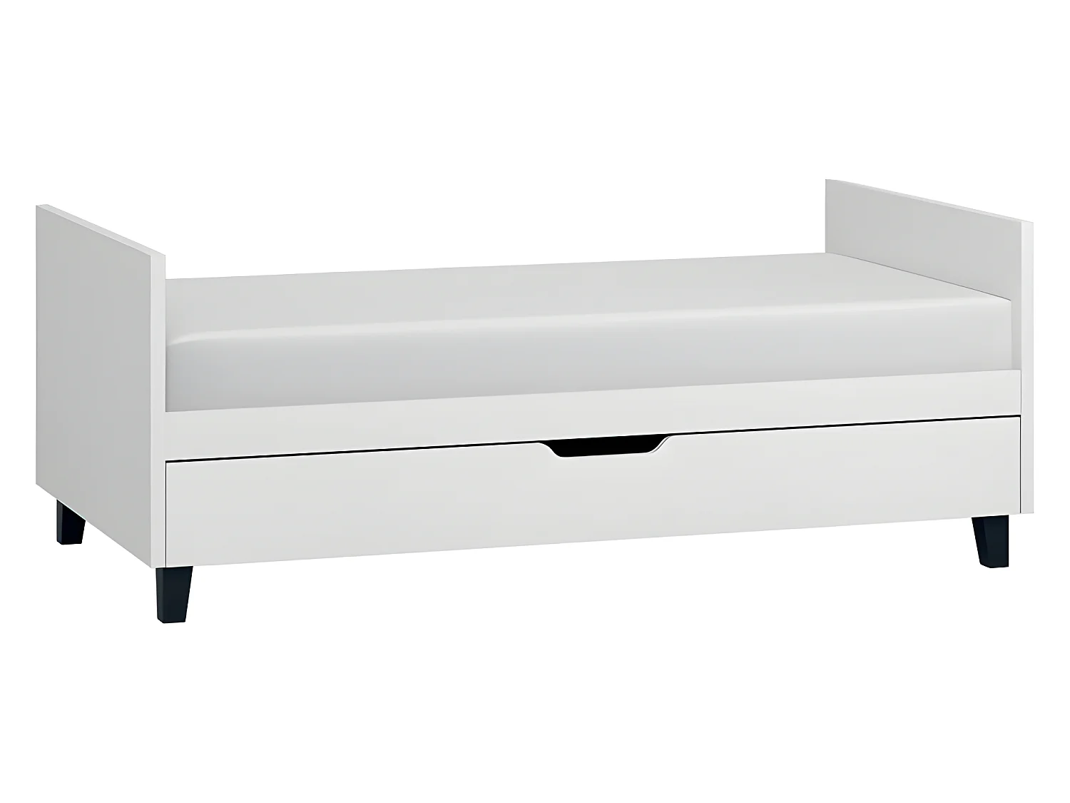 Lit bébé évolutif Simple Blanc