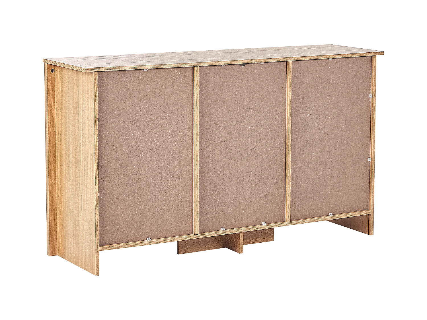 Halbhoher Wohnzimmerschrank Holzoptik mit 2 Türen 3 Schubladen Klassisch Lansin