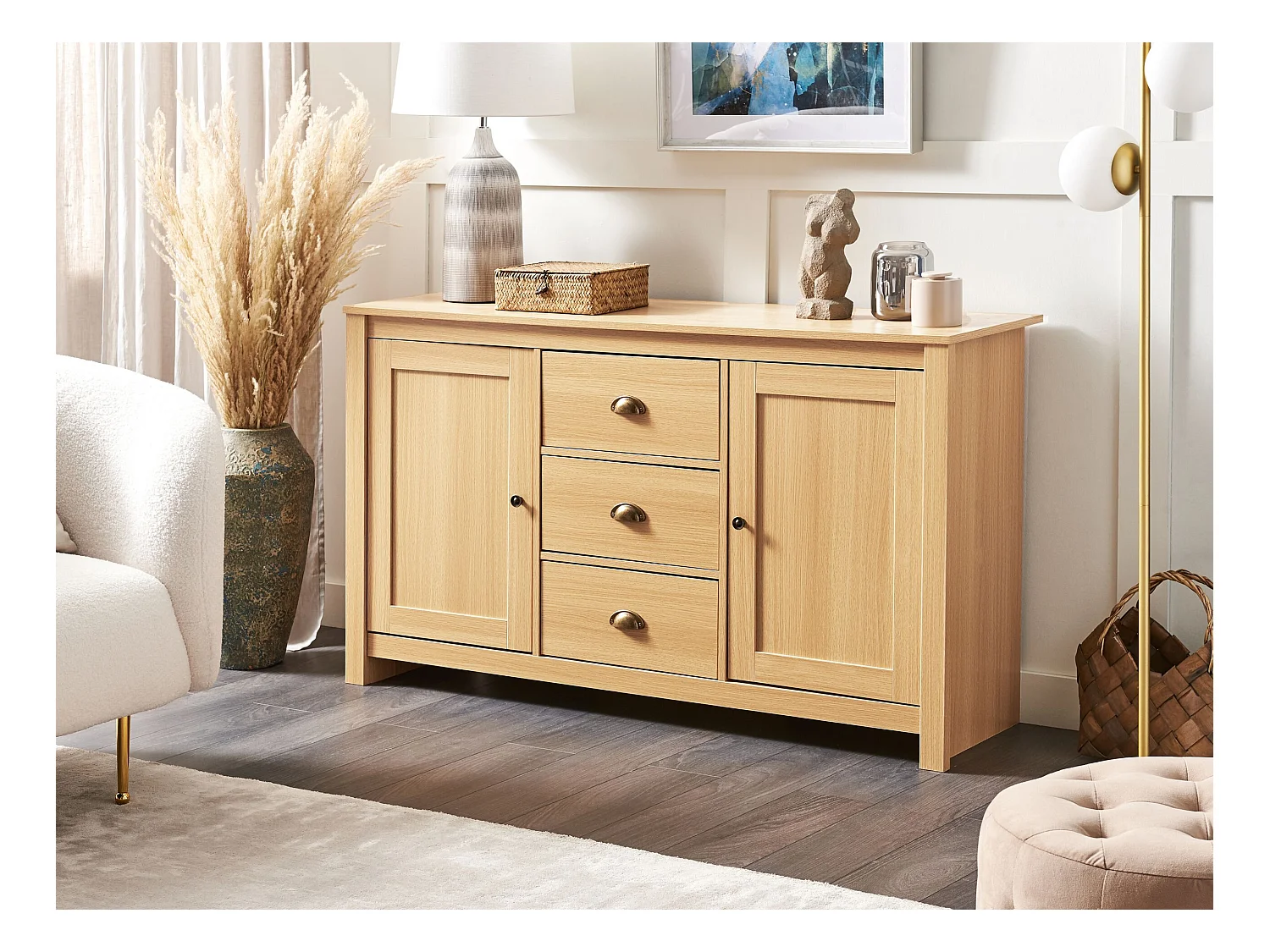 Aparador de 2 puertas LANSIN Marrón claro