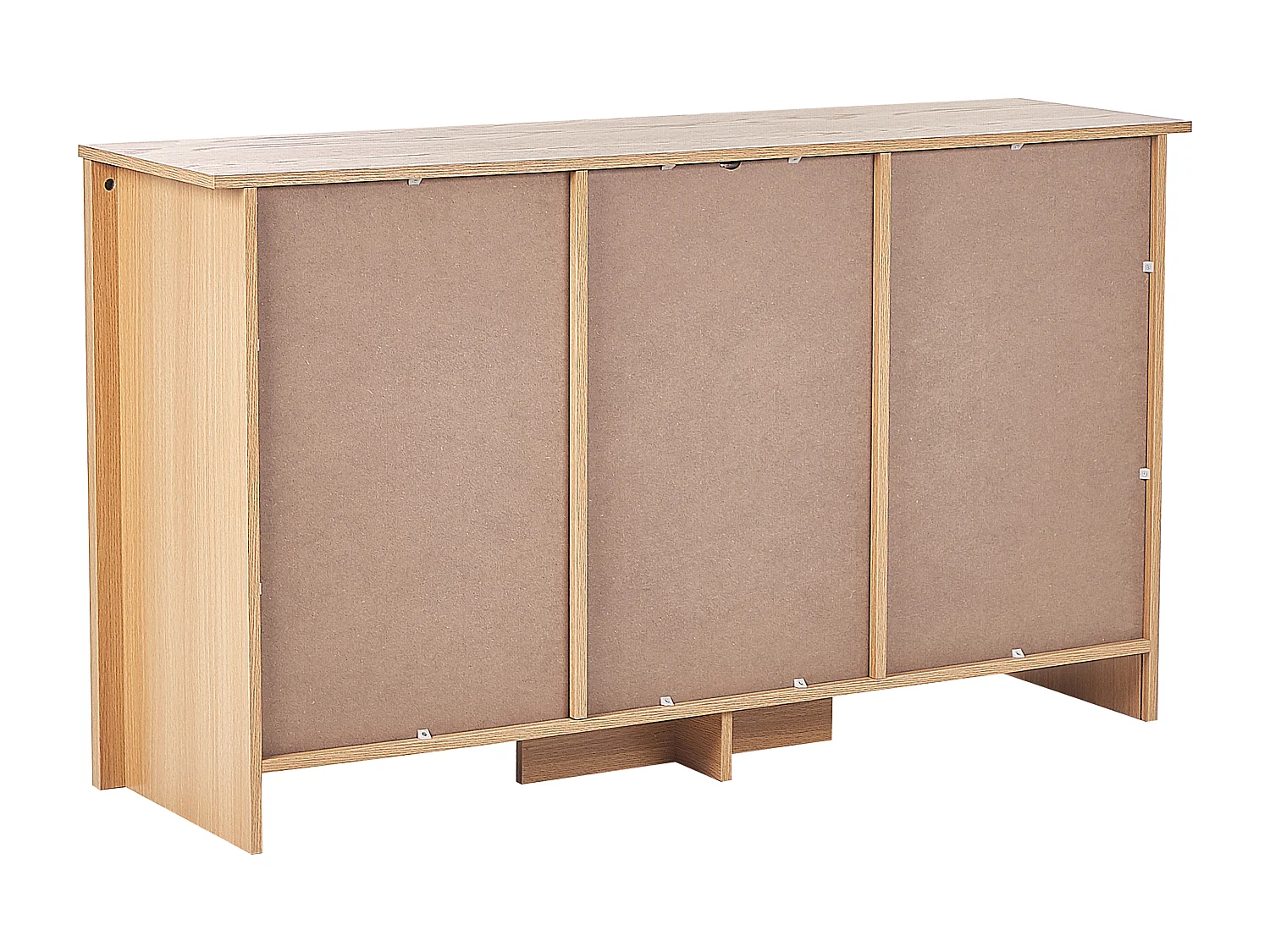 Halbhoher Wohnzimmerschrank Holzoptik mit 2 Türen 3 Schubladen Klassisch Lansin