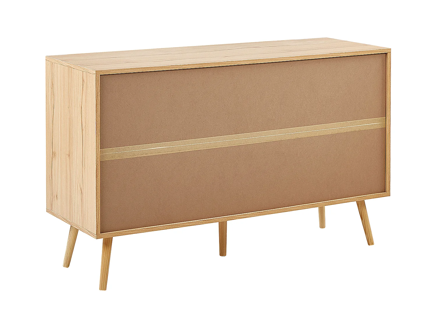 Cómoda de 6 cajones PEROTE Ratán Marrón claro