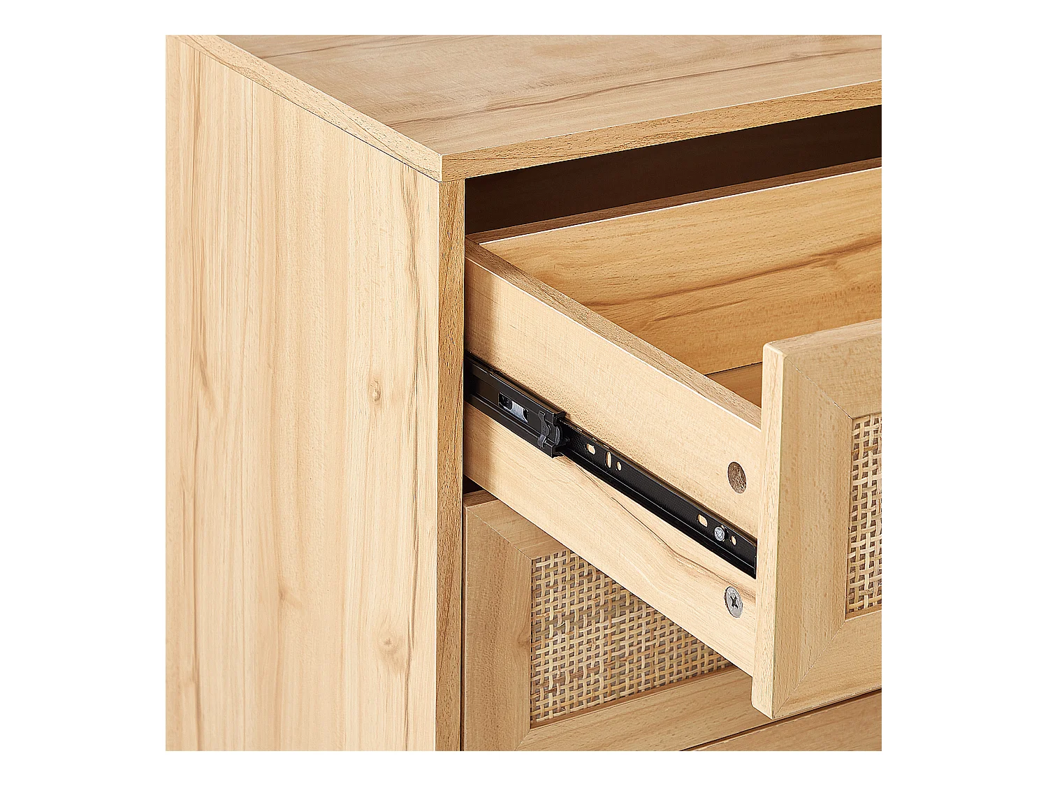 Cómoda de 6 cajones PEROTE Ratán Marrón claro