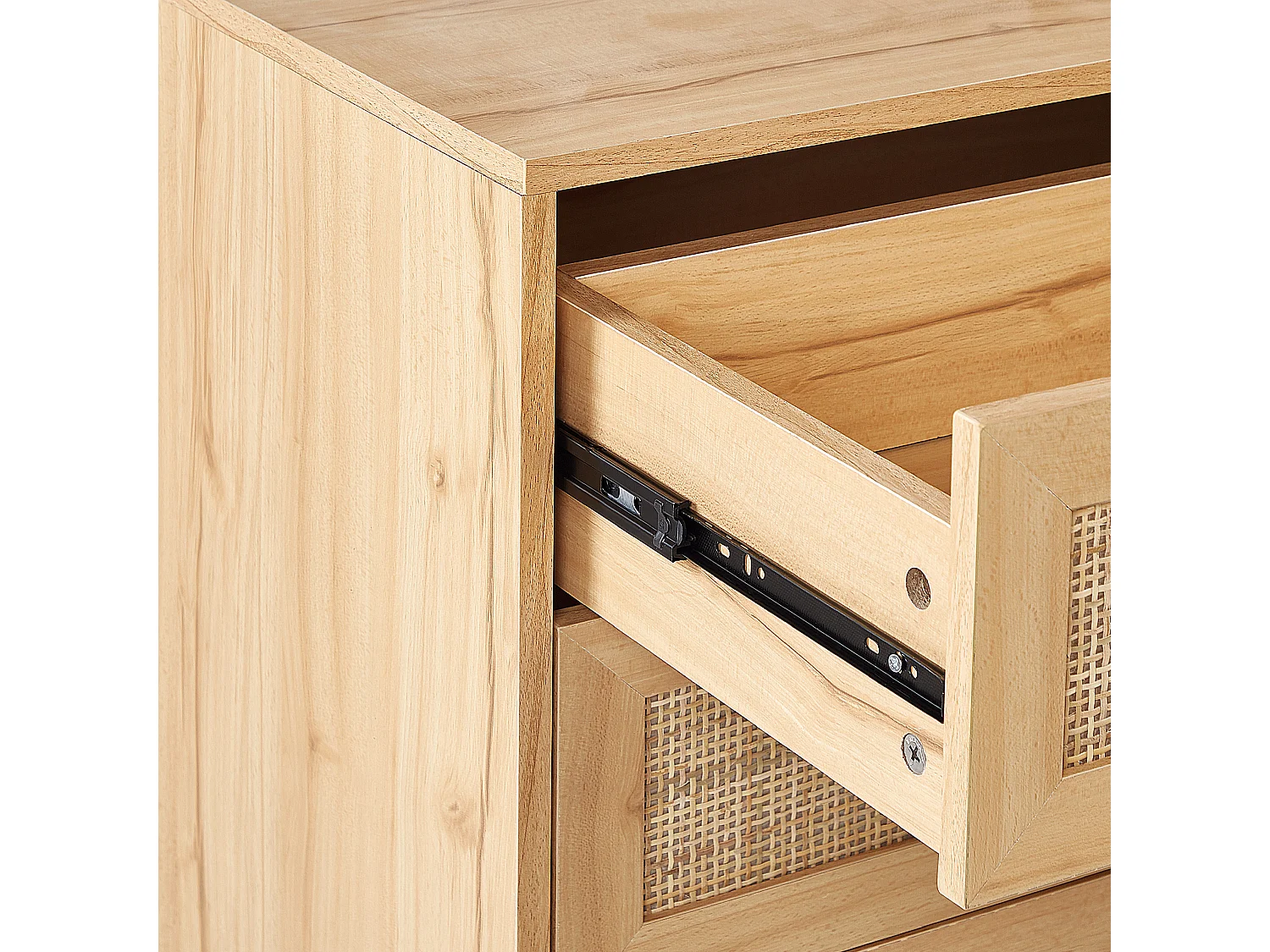 Commode à 6 tiroirs PEROTE Rotin Marron clair