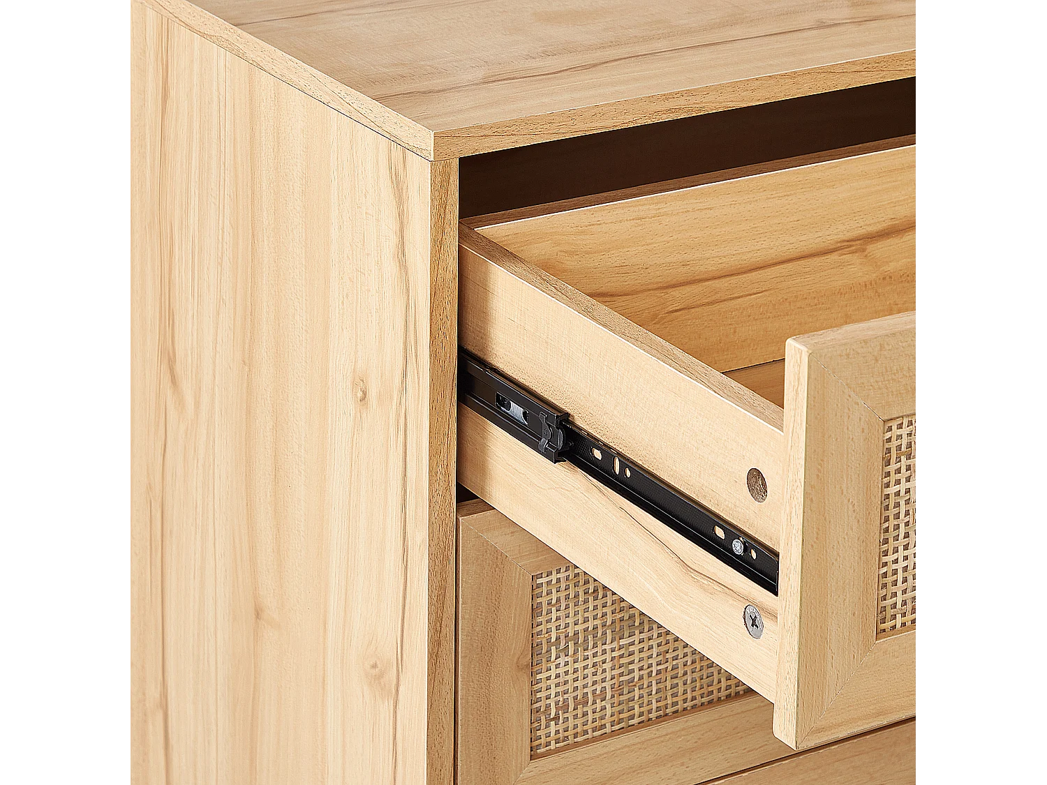 Commode à 6 tiroirs PEROTE Rotin Marron clair