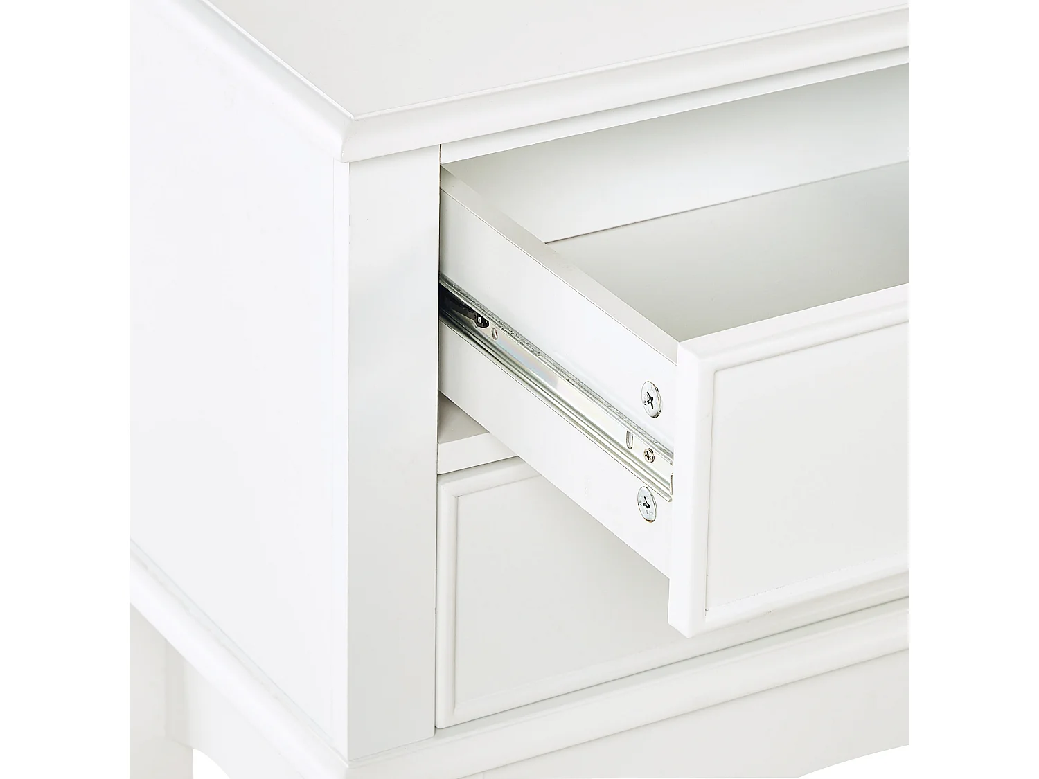 Konsolentisch weiß 91x75x35 cm mit 3 Schubladen edel rustikal Landhausstil Lamar