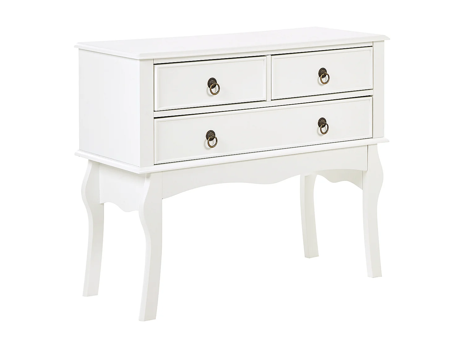 Console blanche à 3 tiroirs LAMAR