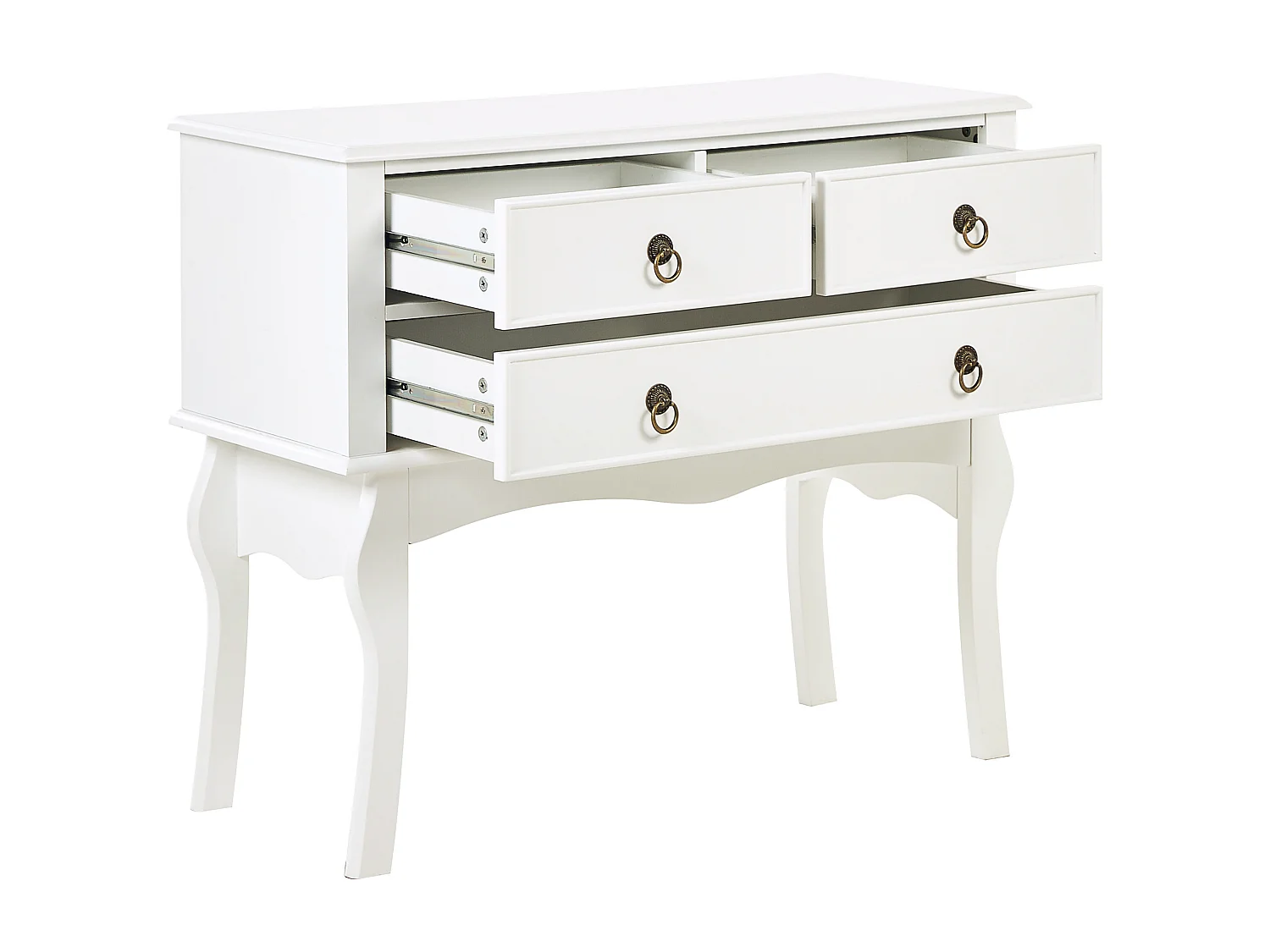 Console blanche à 3 tiroirs LAMAR