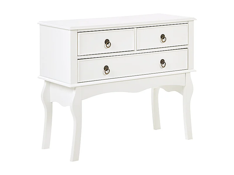Console blanche à 3 tiroirs LAMAR