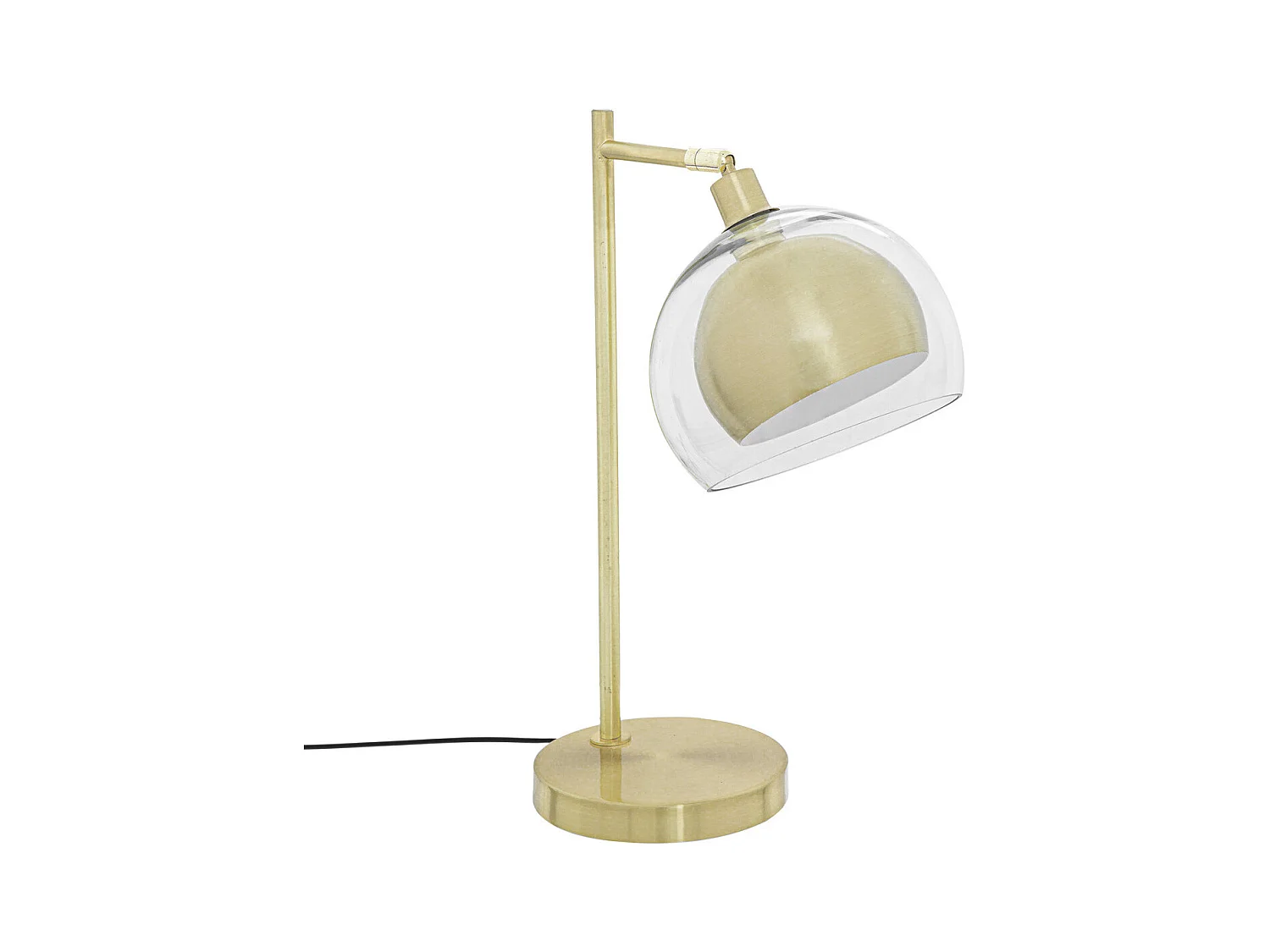 Lampe à poser en métal Doré et Verre H 48 cm