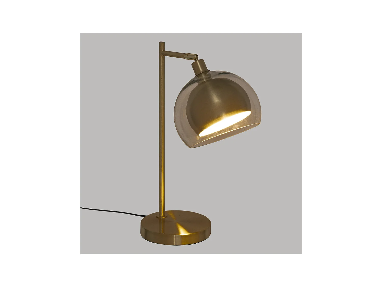 Lampe à poser en métal Doré et Verre H 48 cm