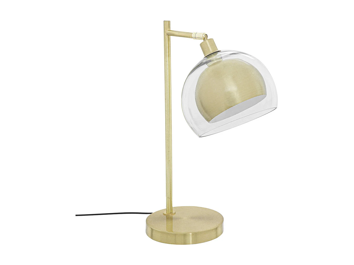 Lampe à poser en métal Doré et Verre H 48 cm