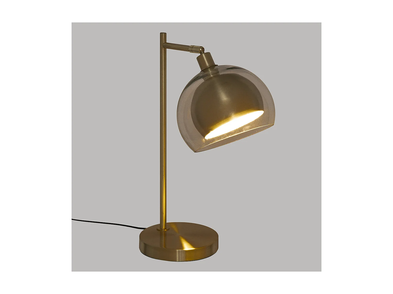 Lampe à poser en métal Doré et Verre H 48 cm