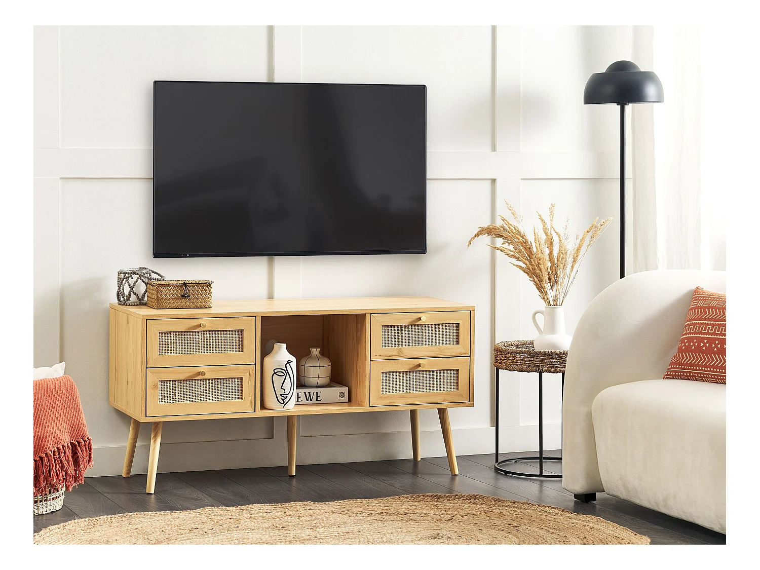 Mobile TV PEROTE Rattan Marrone chiaro