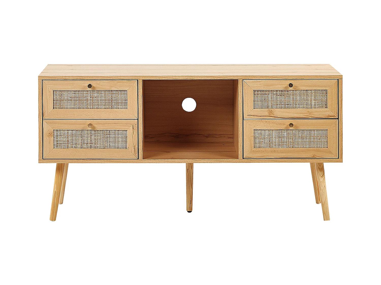 Mobile TV PEROTE Rattan Marrone chiaro