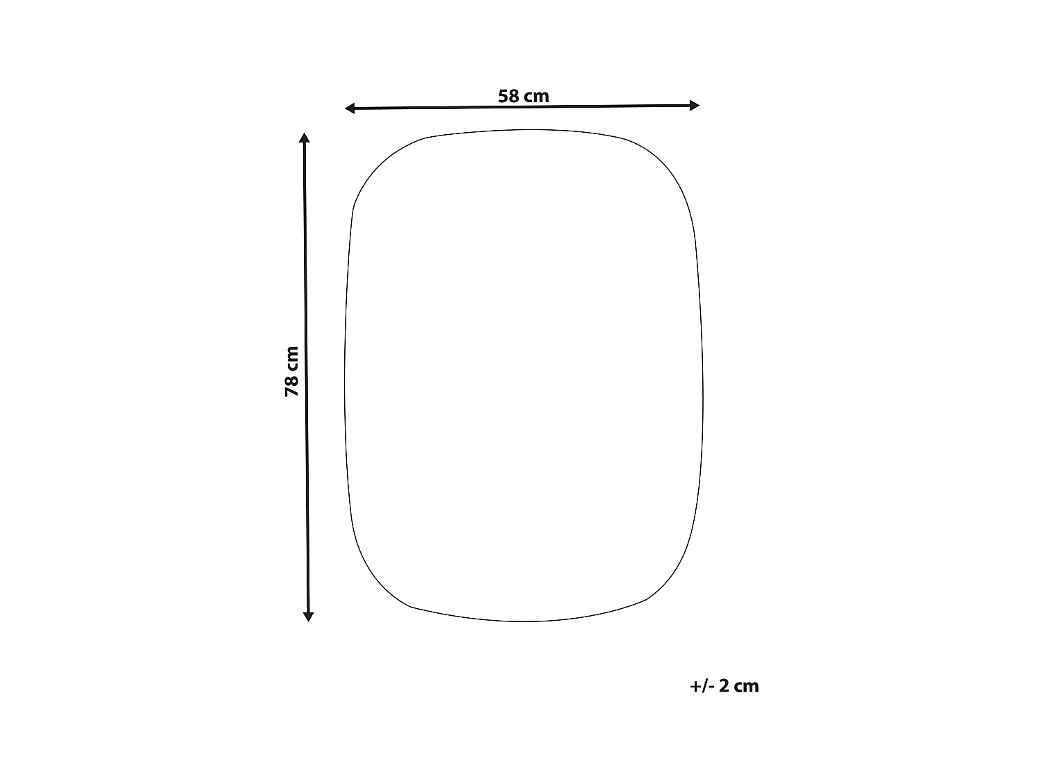 Miroir de salle de bain LED BERGERAC 58 cm 78 cm Argenté