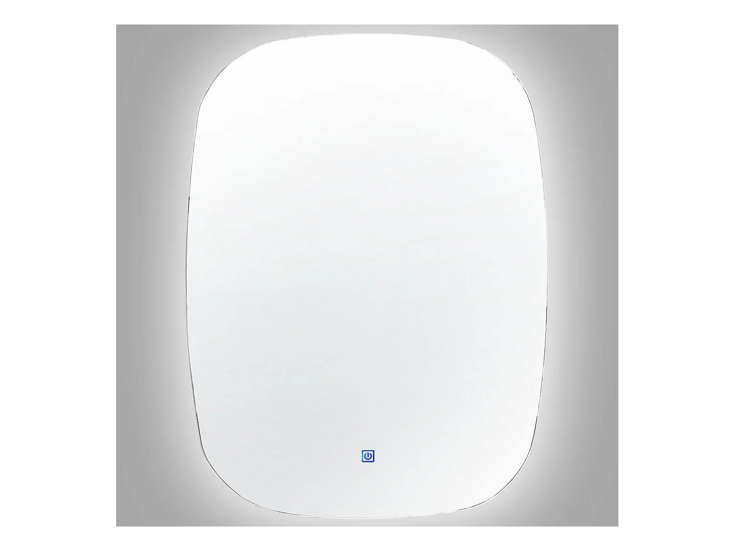 Miroir de salle de bain LED BERGERAC 58 cm 78 cm Argenté