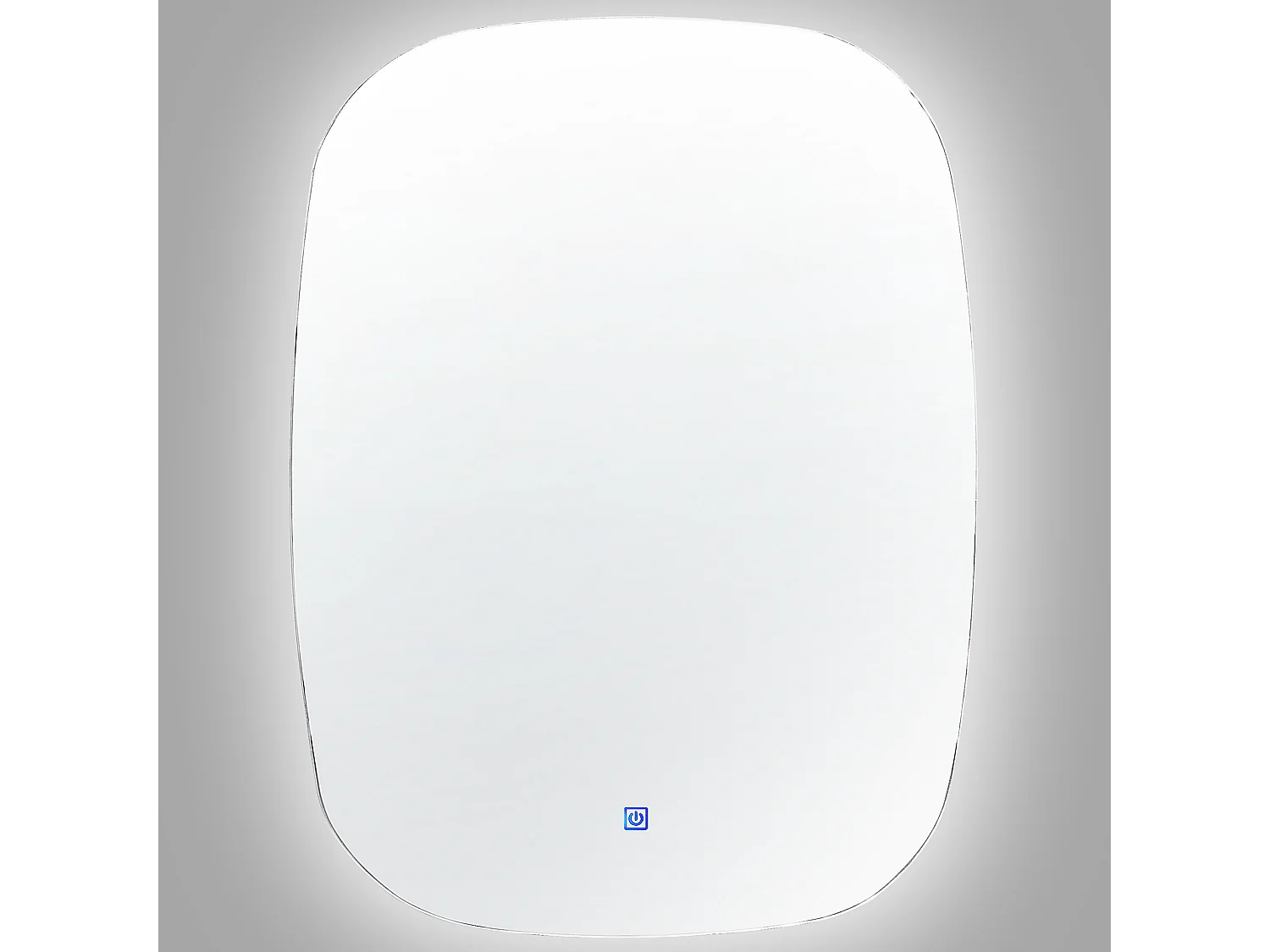 Espelho LED para casa de banho BERGERAC 58 cm 78 cm Prateado