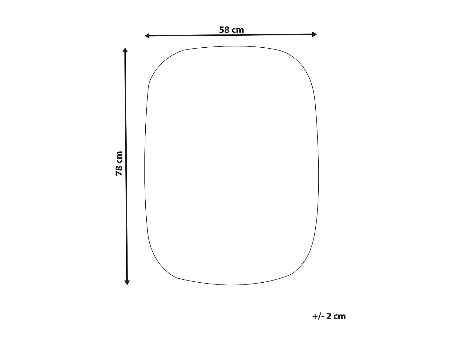 Miroir de salle de bain LED BERGERAC 58 cm 78 cm Argenté