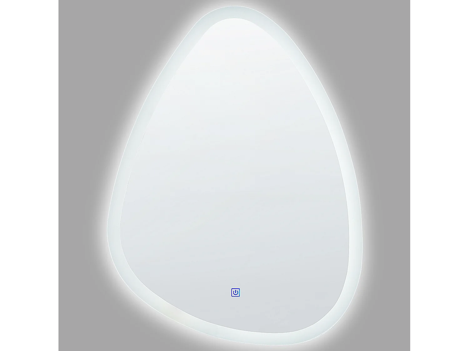 LED badkamerspiegel BETHUNE 58 cm 78 cm Zilver