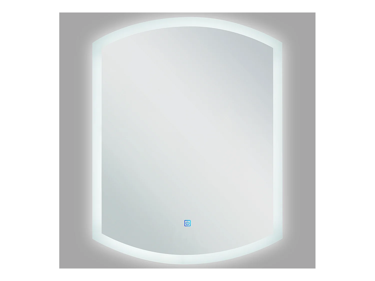 Miroir de salle de bain LED BEZIERS 60 cm 78 cm Argenté