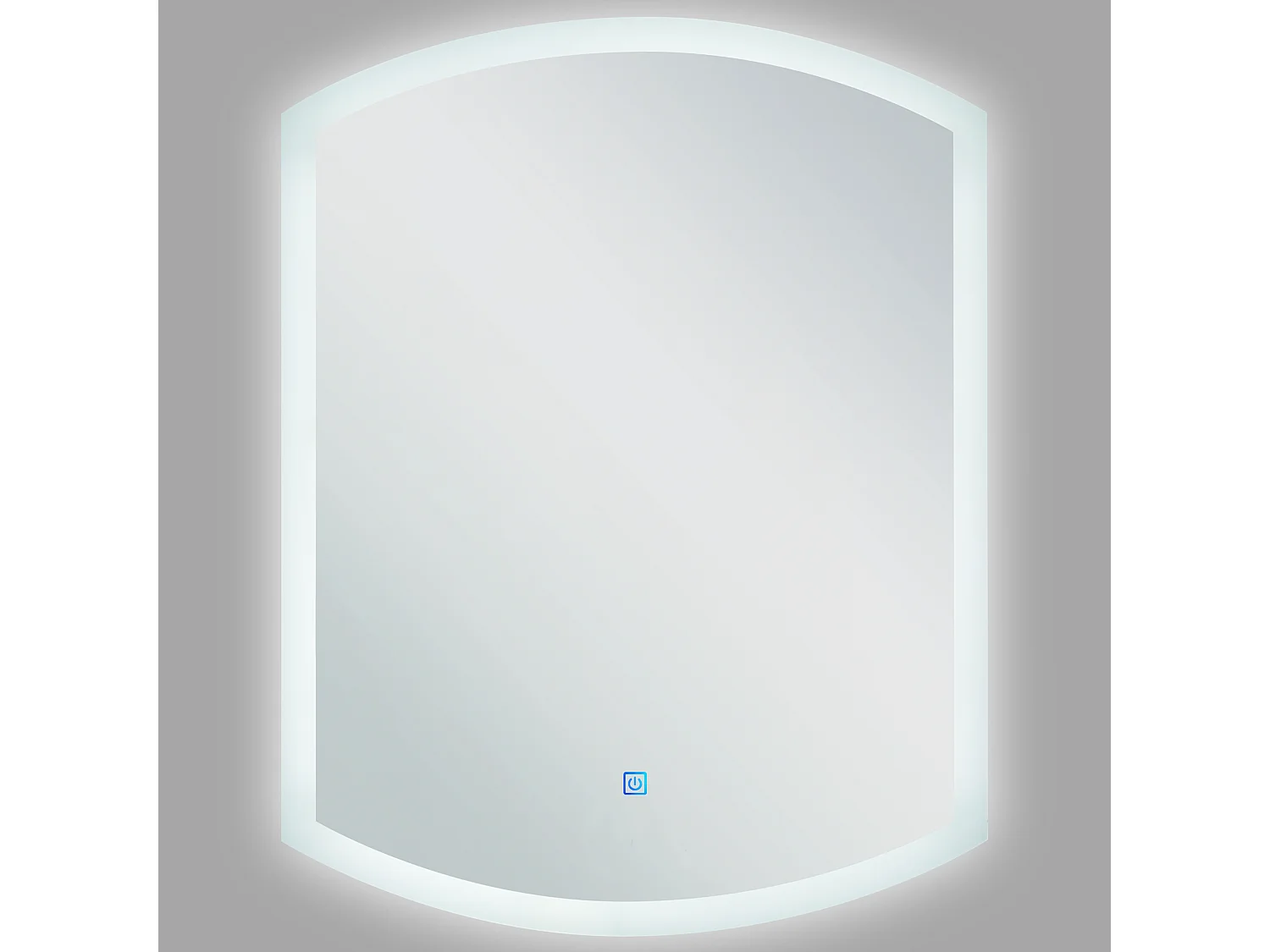 Miroir de salle de bain LED BEZIERS 60 cm 78 cm Argenté