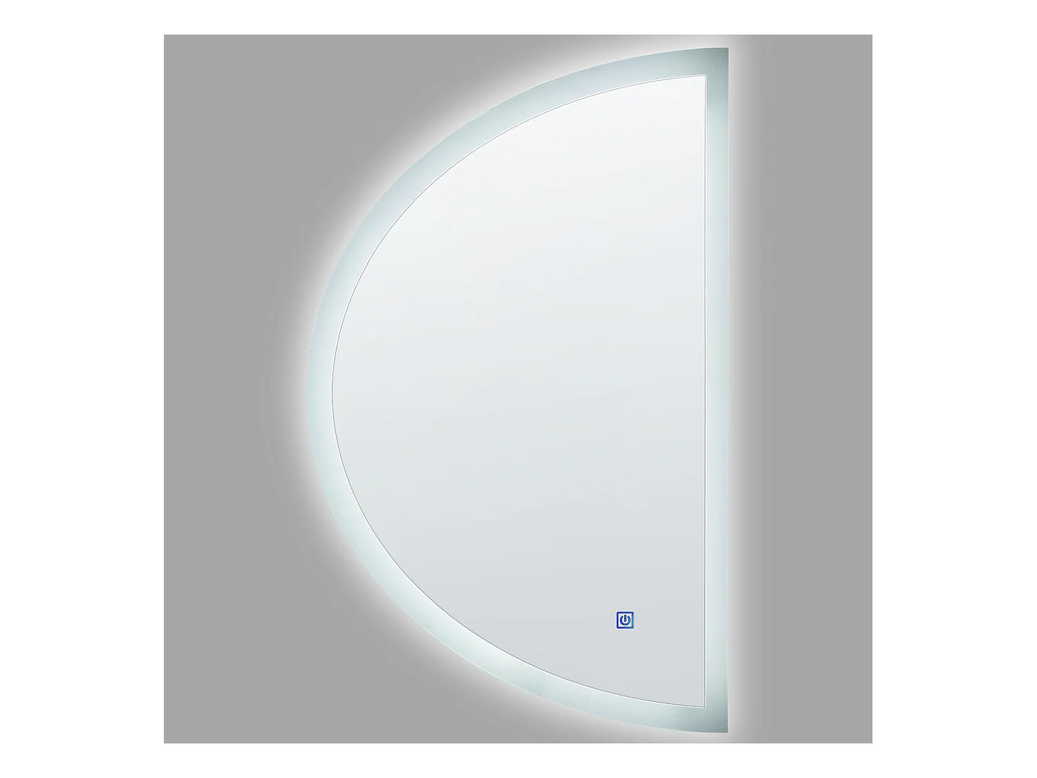 Espejo LED de baño BEZONS 49 cm 80 cm Plateado