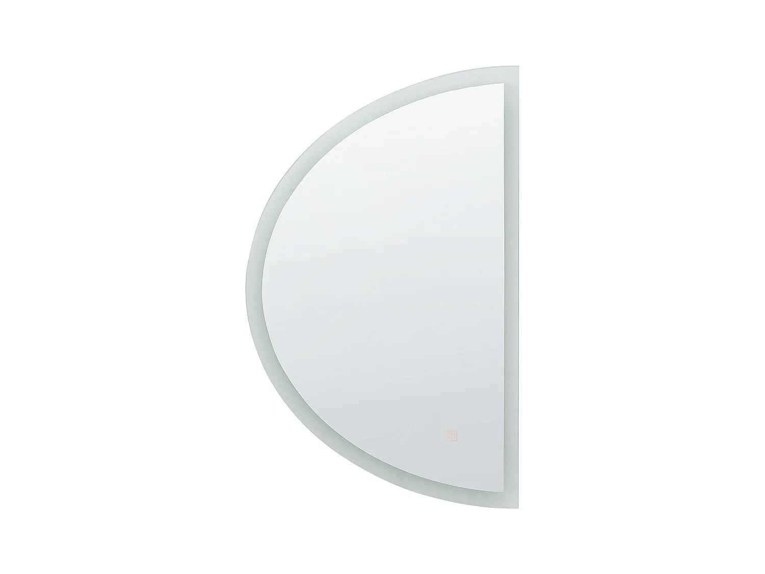 Modern Halbrunder LED Wandspiegel Badezimmer, Schlafzimmer ø 80 cm silberne Bezons