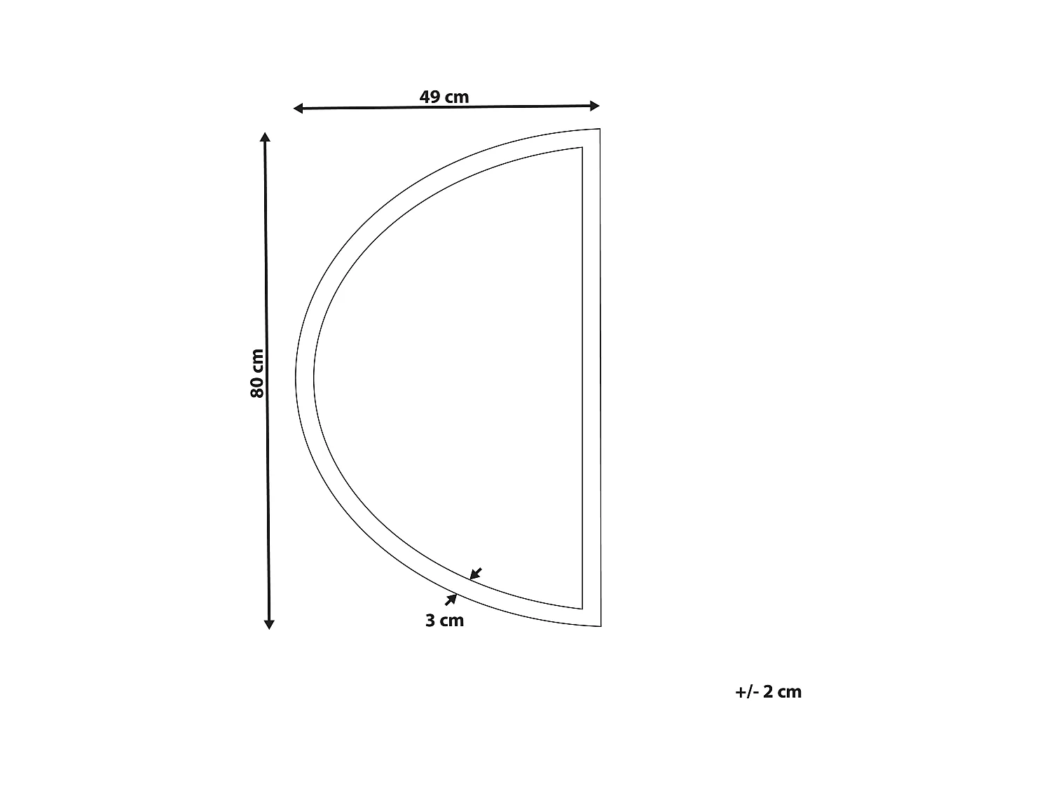 LED badkamerspiegel BEZONS 49 cm 80 cm Zilver
