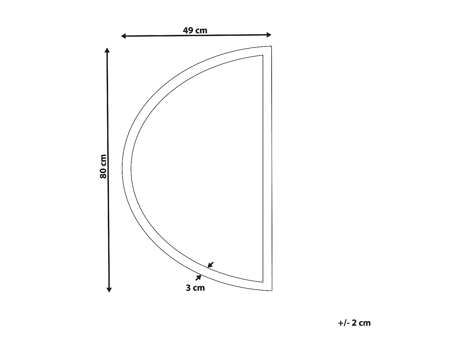 Miroir de salle de bain LED BEZONS 49 cm 80 cm Argenté