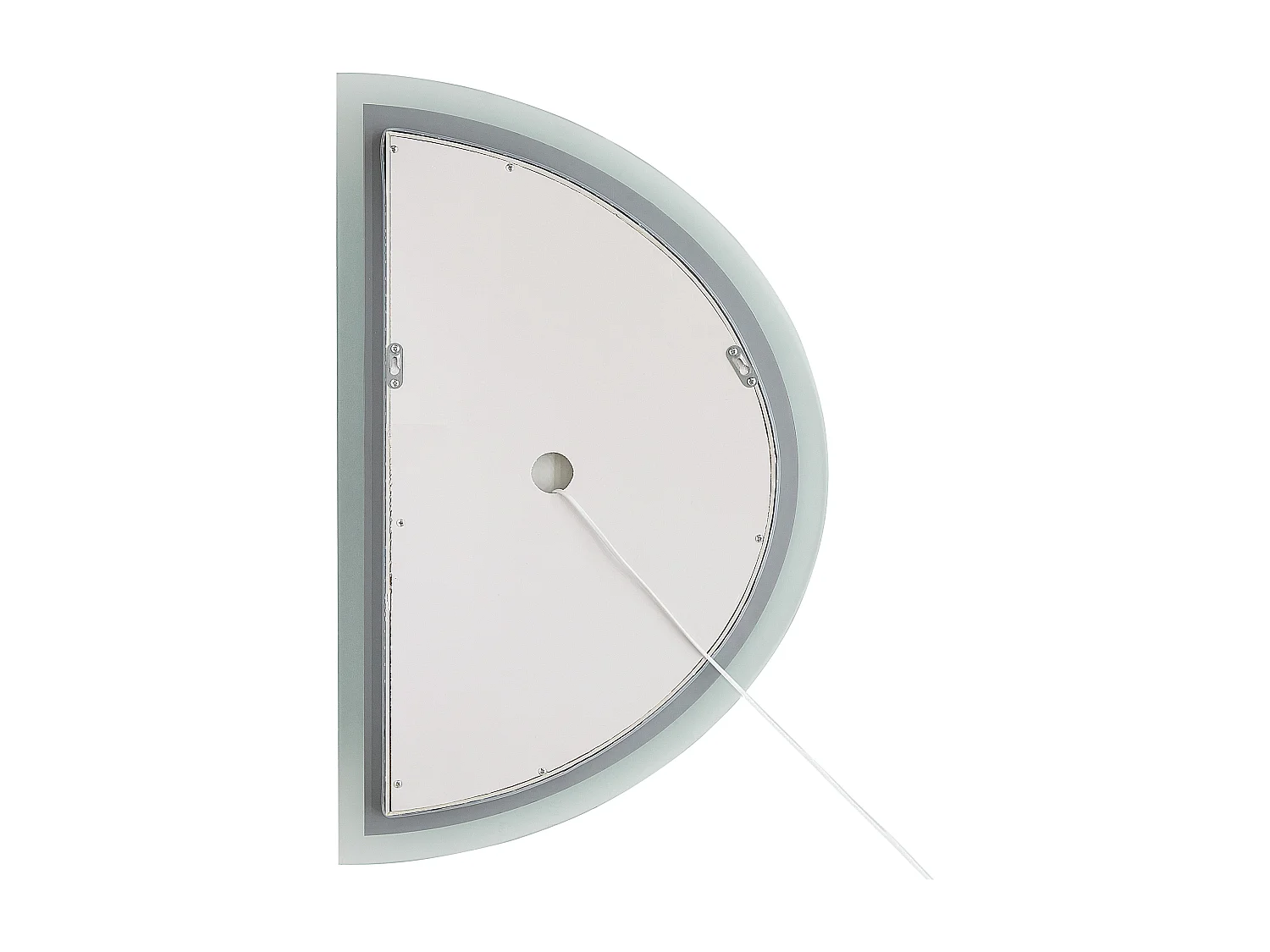 Miroir de salle de bain LED BEZONS 49 cm 80 cm Argenté