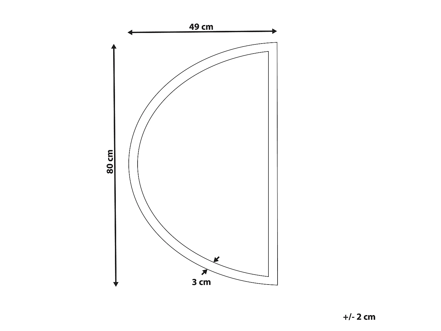 Miroir de salle de bain LED BEZONS 49 cm 80 cm Argenté