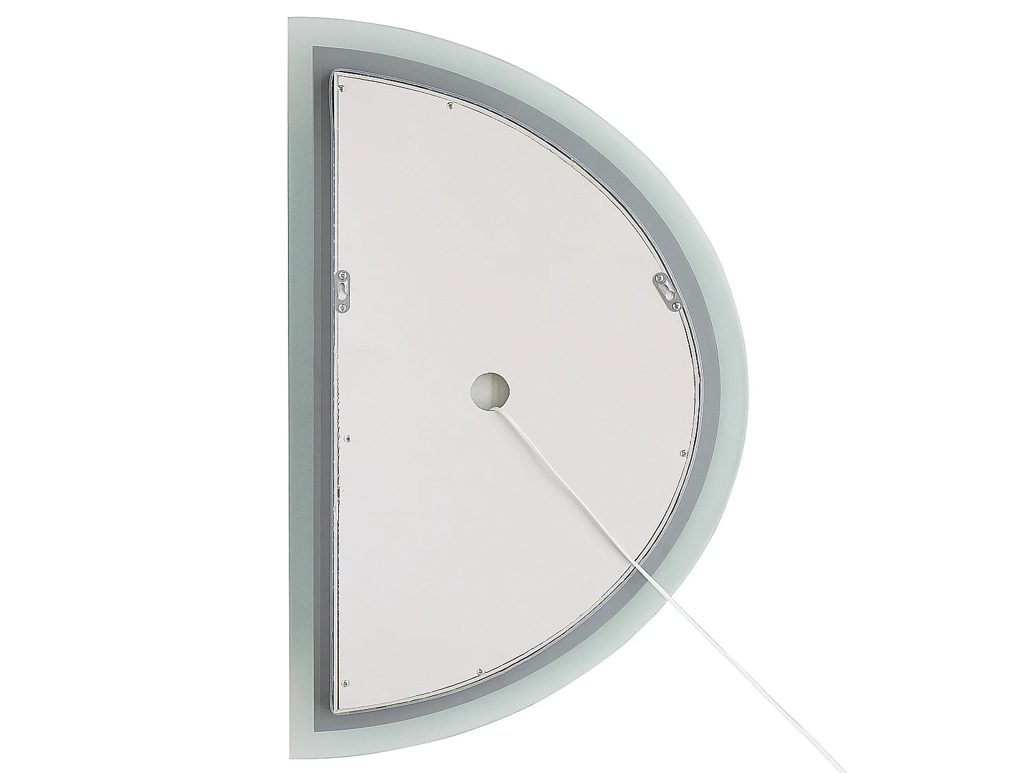 Miroir de salle de bain LED BEZONS 49 cm 80 cm Argenté