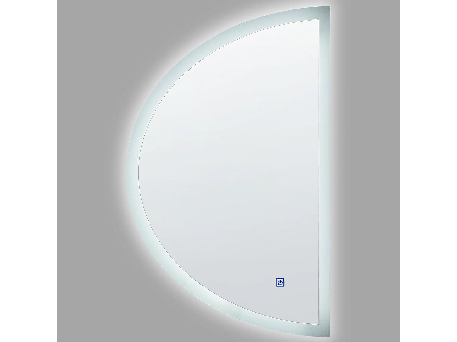 Miroir de salle de bain LED BEZONS 49 cm 80 cm Argenté