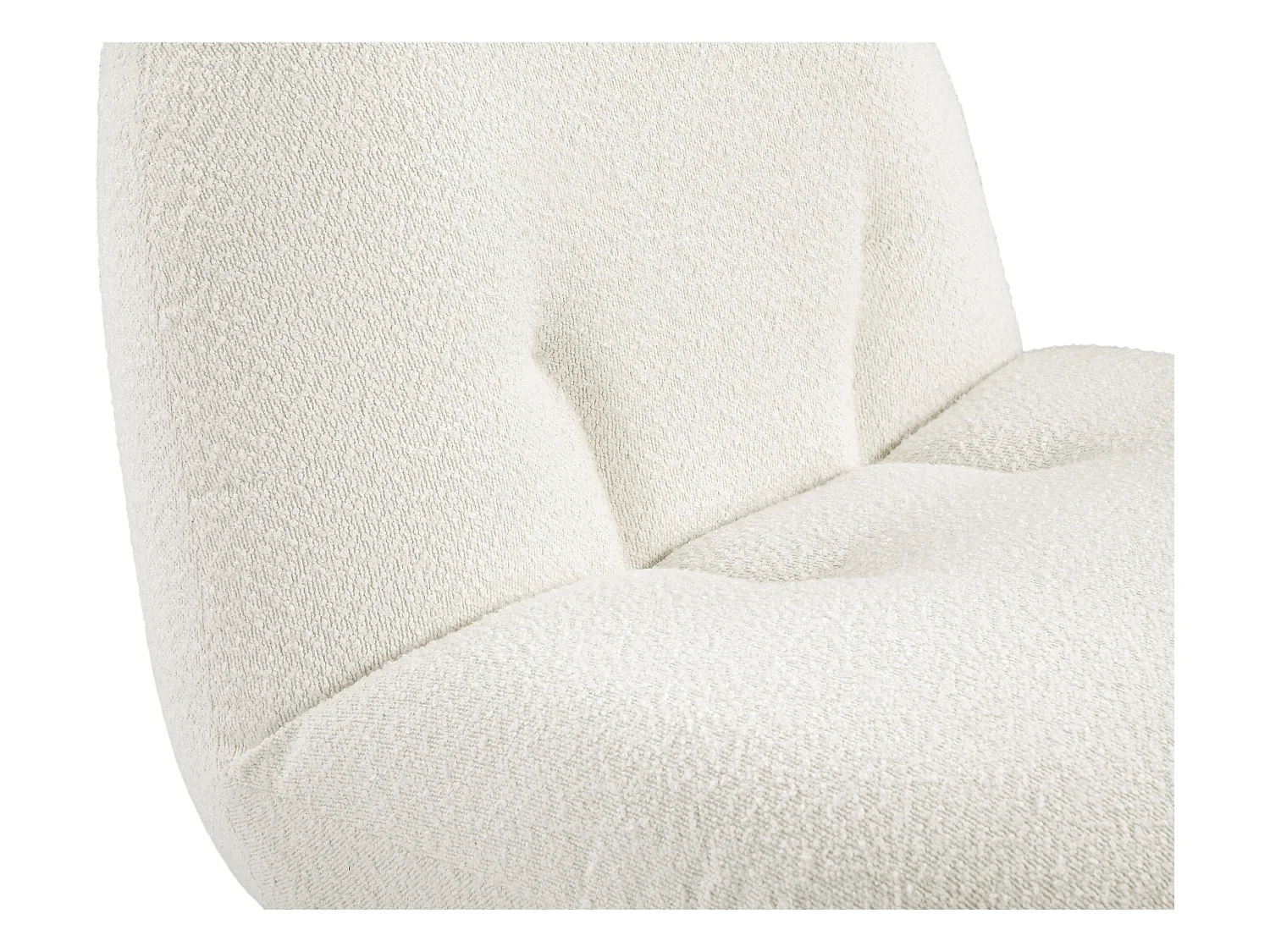 Poltrona girevole in Tessuto bouclette Bianco - LODOSA