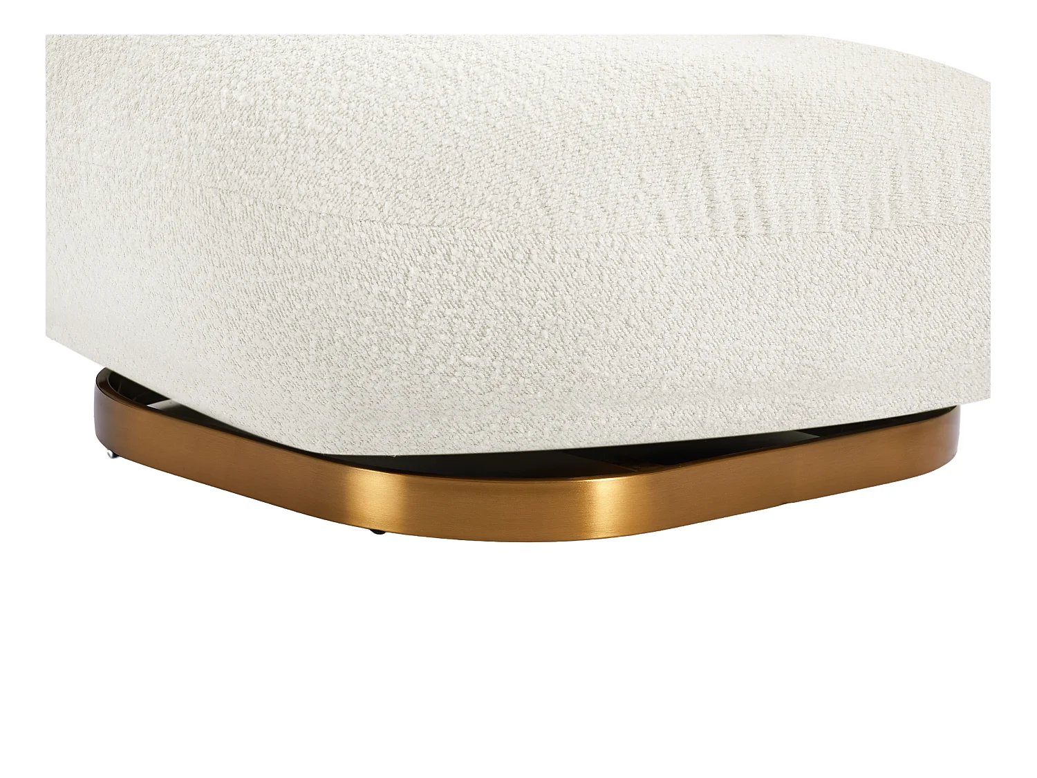 Poltrona girevole in Tessuto bouclette Bianco - LODOSA