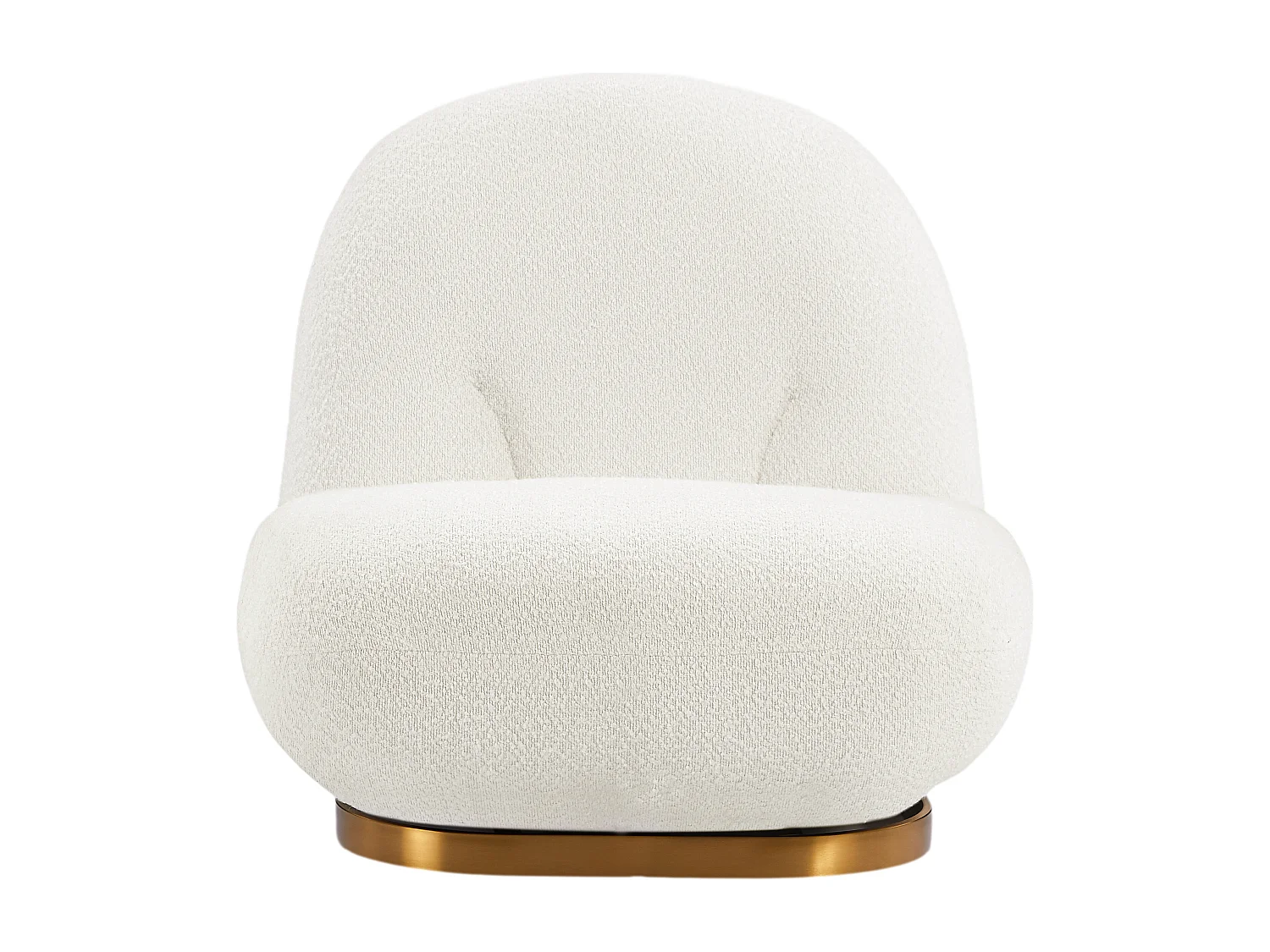 Drehsessel - Bouclé-Stoff - Weiß - LODOSA