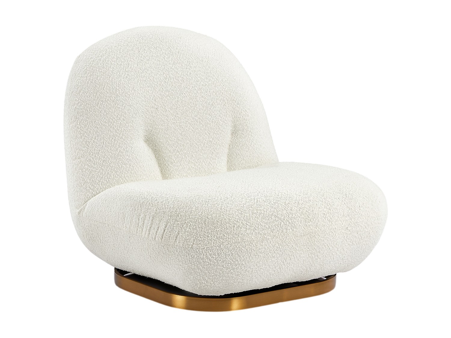 Drehsessel - Bouclé-Stoff - Weiß - LODOSA günstig online kaufen