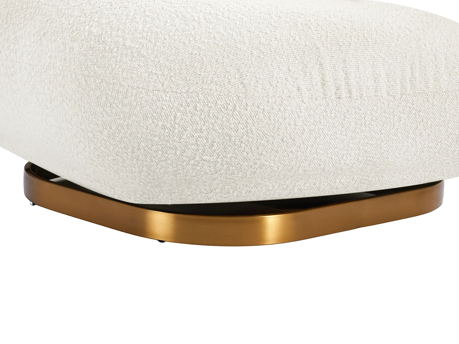 Drehsessel - Bouclé-Stoff - Weiß - LODOSA