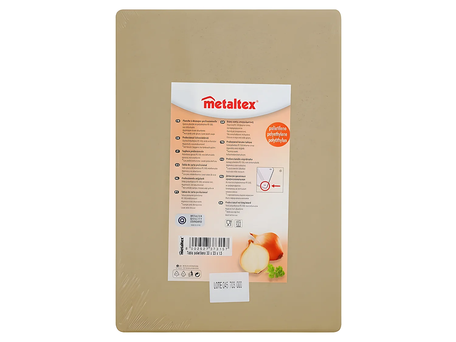 Professionele Keukentafel 33x23x1,5 Polyethyleen Zandkleur - AZUL Pescado