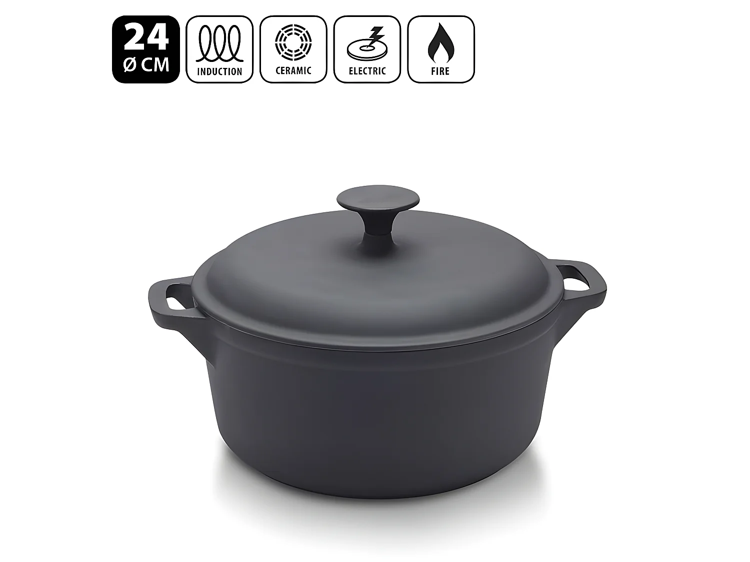 Metaltex Cazuela Hierro Fundido Esmaltada 24 cms