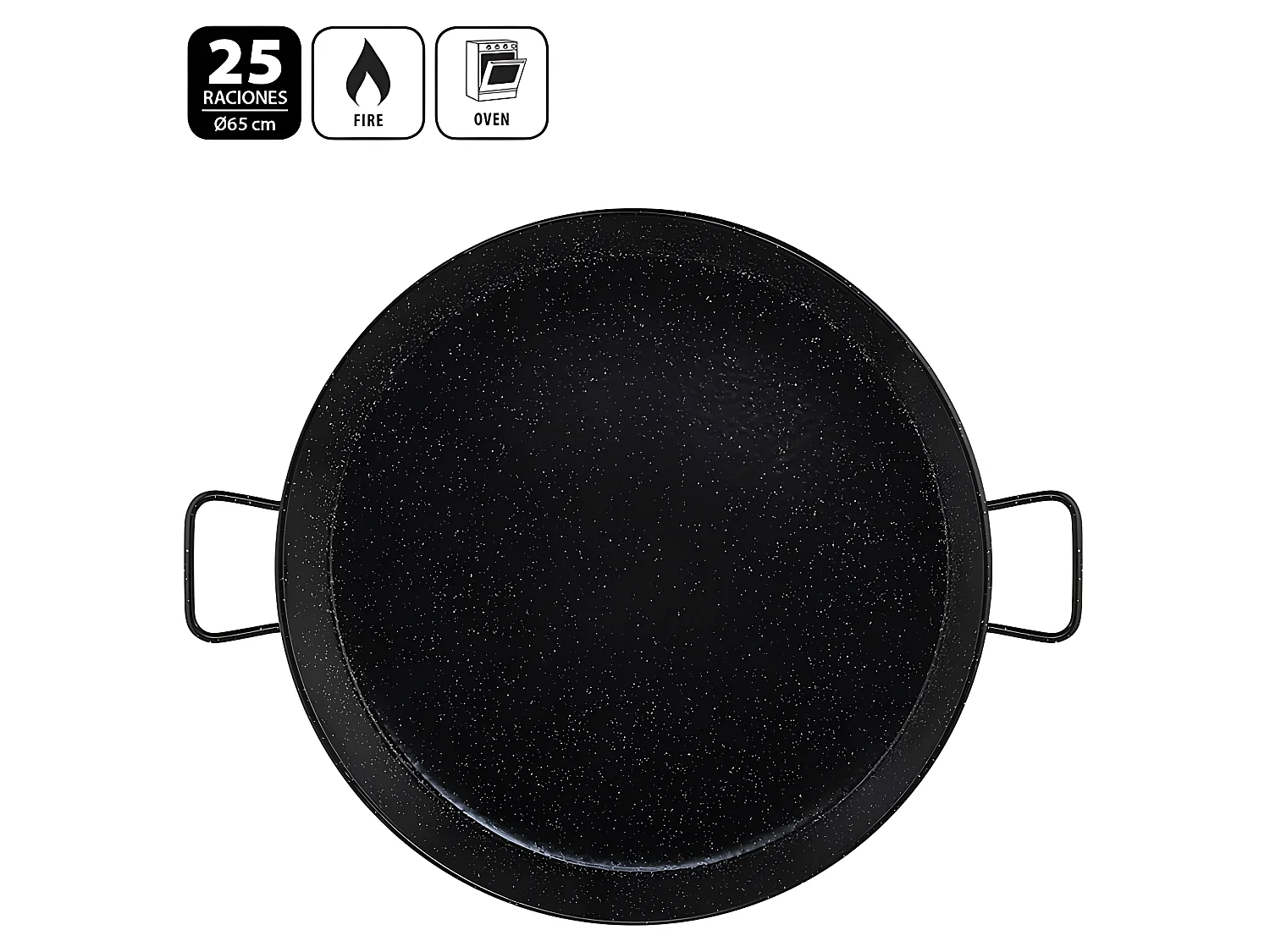 Metaltex Paellera Acero Esmaltado Vitrificado 65 cms 25 Raciones