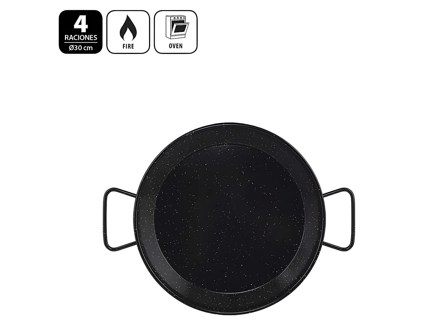 Metaltex Paellera Acero Esmaltado Vitrificado 30 cms 4 raciones