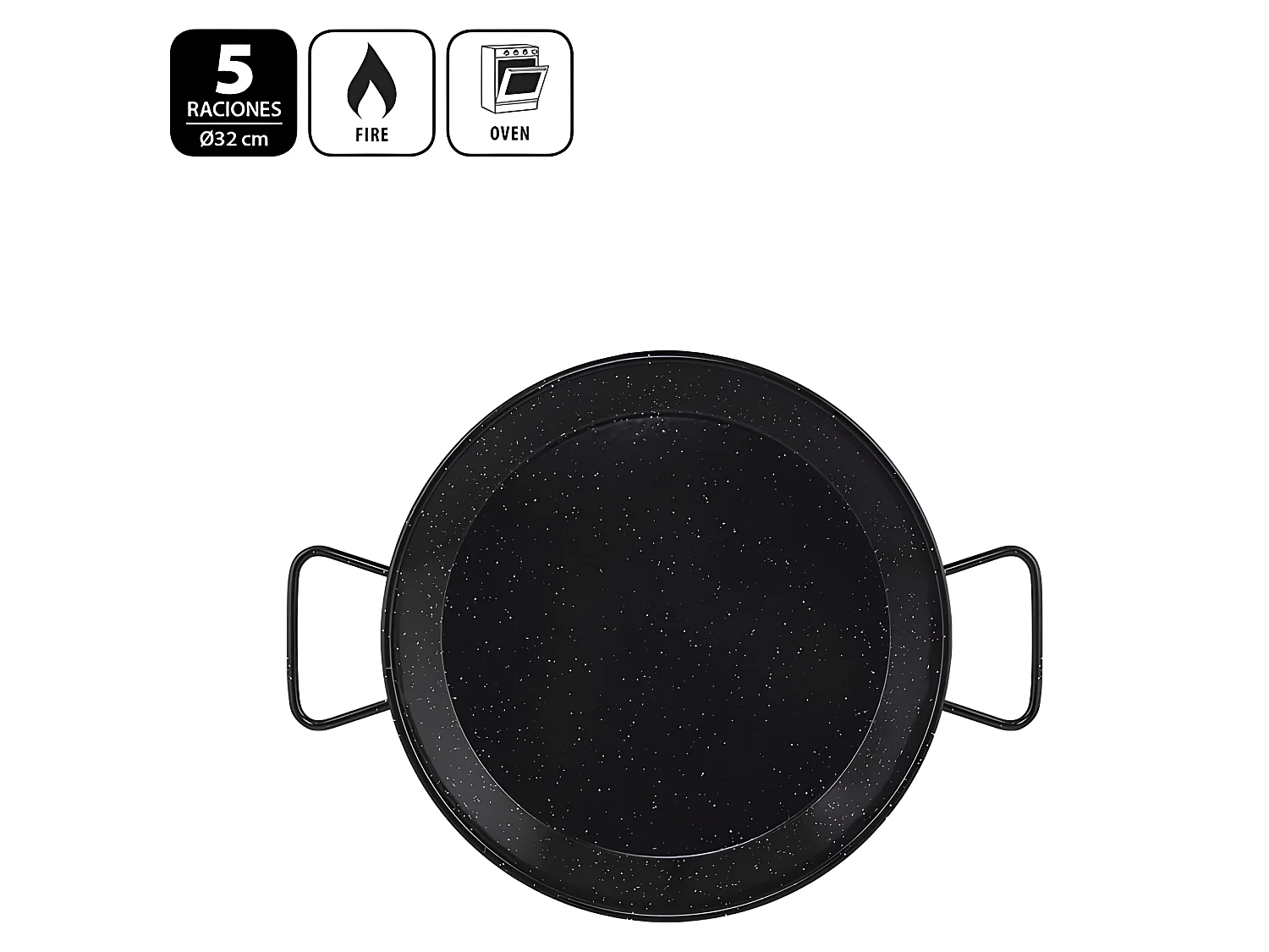 Metaltex Paellera Acero Esmaltado Vitrificado 32 cms 5 raciones