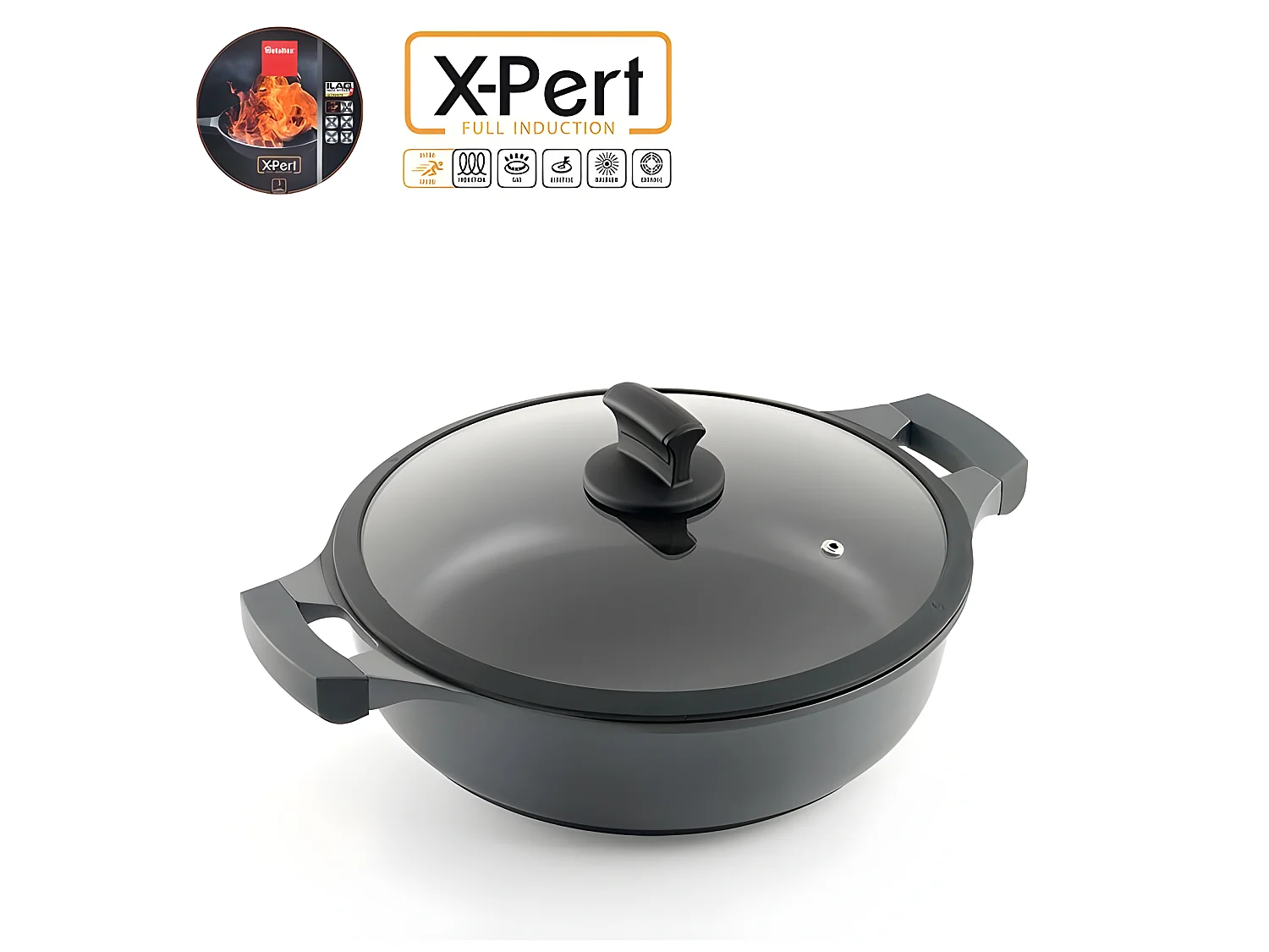 Metaltex Cacerola Baja Línea XPERT 28 cms 4,1l