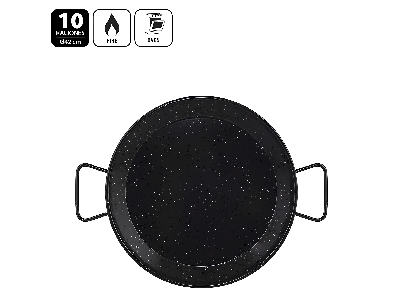 Metaltex Paellera Acero Esmaltado Vitrificado 42 cms 10 raciones