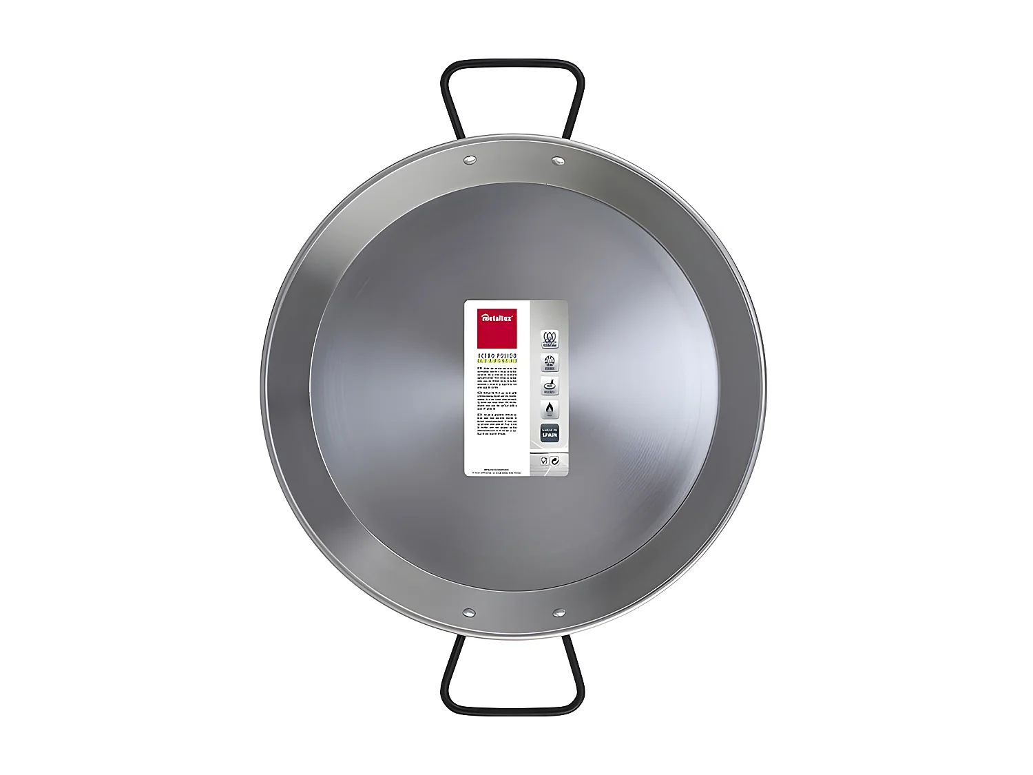 Metaltex Paellera Acero Pulido Inducción 38 cms 8 Raciones